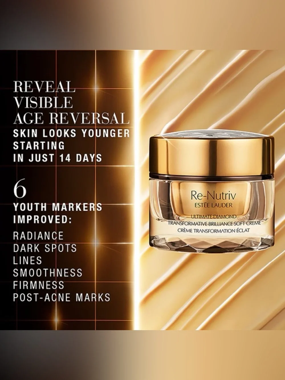 New Estee Lauder Re-Nutriv Ultimate Diamond Transformative Brilliance Soft Creme
